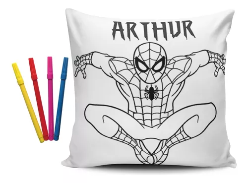 Kit Pintura Almofada Homem Aranha