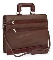 Comprar Maletin Cuero Briganti Hombre Cierre Morral Portafolios Moda