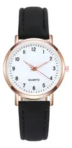 Comprar Reloj Luminoso De Cuero Nobuck Reloj Casual Reloj De Cuarzo Correa Rojo Bisel Dorado Fondo Blanco
