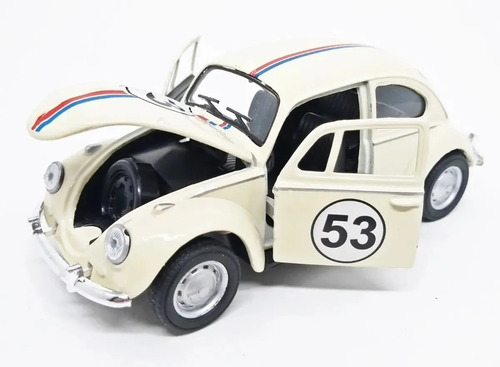 Carrinho Miniatura Coleção Fusca Ferro Herbie 53 Escala 1:32