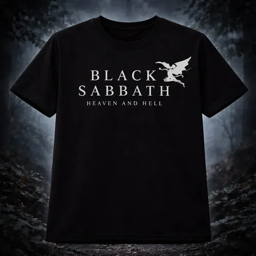 Camiseta Black Sabbath Heaven And Hell Rock Unissex Algodão