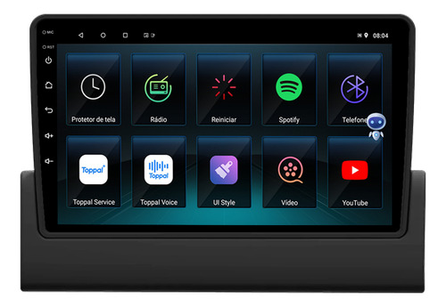 Multimidia Fiat Fiorino 04/13 9p Android Carplay 2/32gb Voz