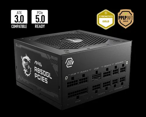 Fuente De Poder Msi A850gl Mag 850w 80 Plus Gold Pcie5.1 Atx