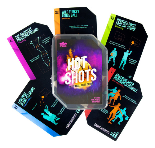 Hot Shots - Tarjetas De Baloncesto | 64 Tarjetas De Plásti.