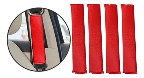 Kit 04 Capa Cinto Protetor Segurança Cor Vermelho Volkswagen