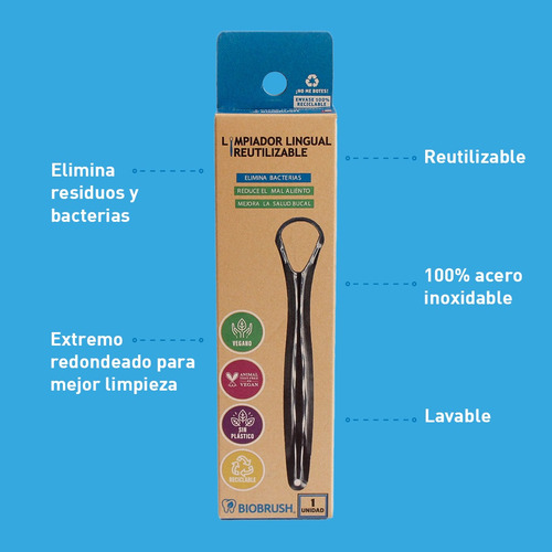 Limpiador De Lengua Reutilizable Biobrush