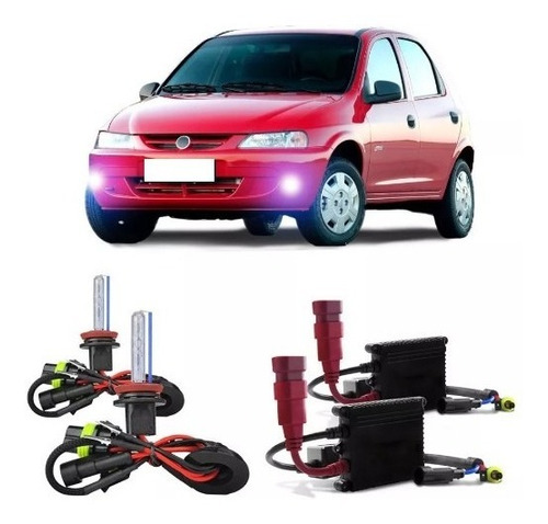 Kit Xenon Celta 1999 Até 2005 Farol De Milha H3 6000k