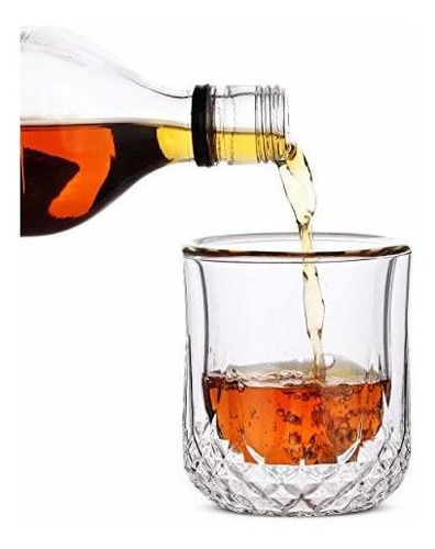 Vasos De Whisky De Cristal Doble Pared