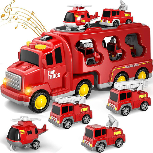 Juguetes Para Camiones De Bomberos 5 En 1 G