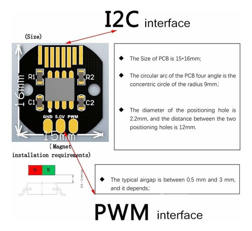 Golden Li 1pcs As5600 Motor Encoder Absolute Value Encoder P