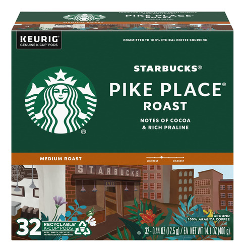 Starbucks® Pike Place Roast K-cup® Packs, 32 Unidades - T.
