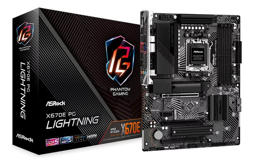 Placa Madre Asrock X670e Pg Lightning, Socket Am5, Ddr5, Atx