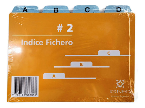 Índice N°2 Para Fichero Igneo A-z -15x10cm