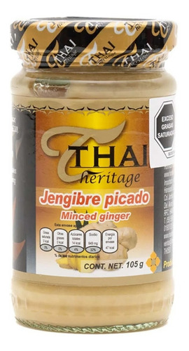 Jengibre Picado En Frasco Para Cocinar Thai Heritage 105 G.