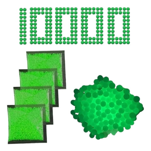 Bolitas De Hidrogel Fluorescentes (10,000 Bolas) Brillan