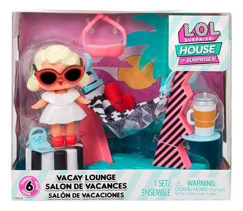 Muñeca L.o.l. Surprise Playset S6 Leading Baby  Vacay Lounge