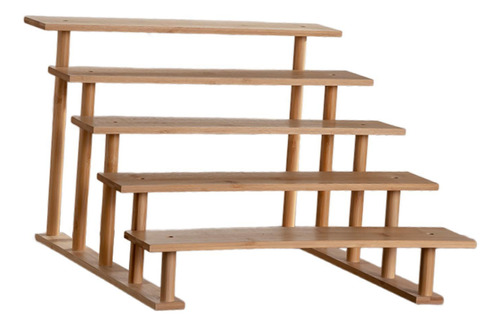 Exhibición De Madera Con Tope De Depósito De Asa De Madera