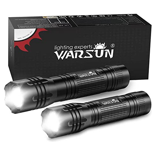 Warsun Linterna Led, Paquete De 2 Linternas Brillantes Con Z