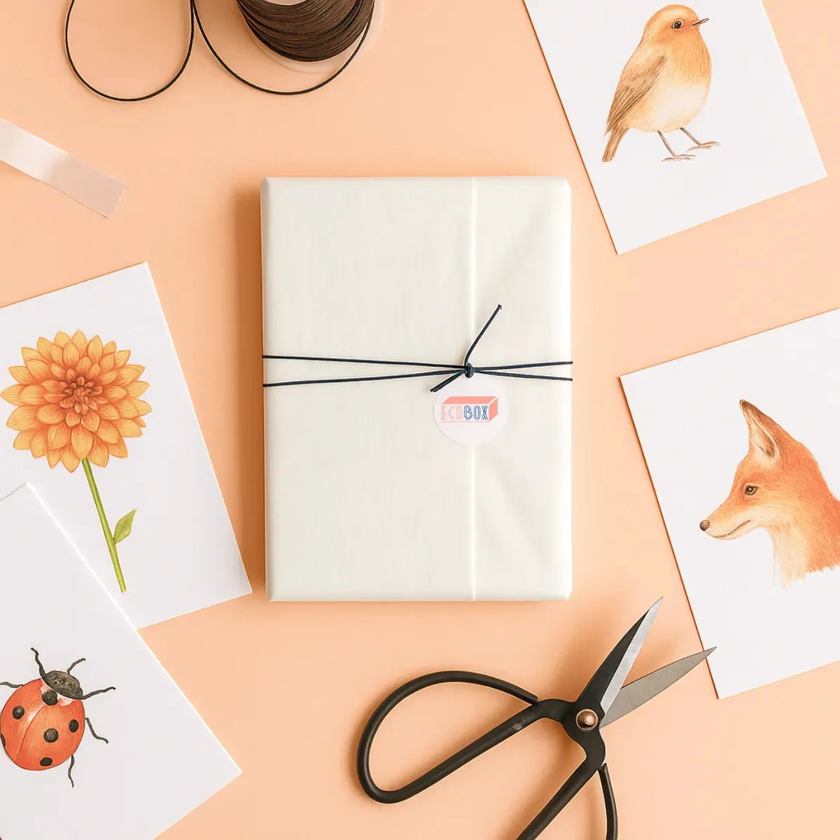 Papel De Seda 35x50cm Branco Liso - 100 Folhas Eco Box