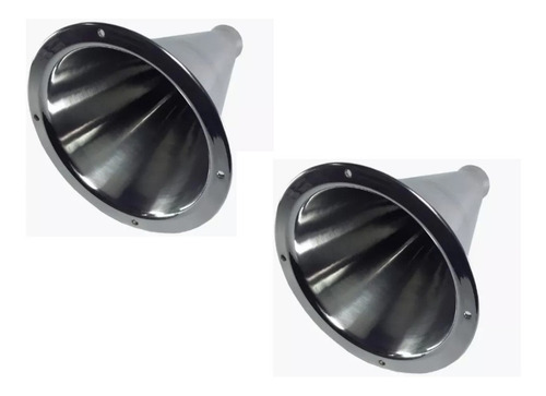 Kit Com 2 Cornetas Kallaus Aluminio Polido Rosca Curta