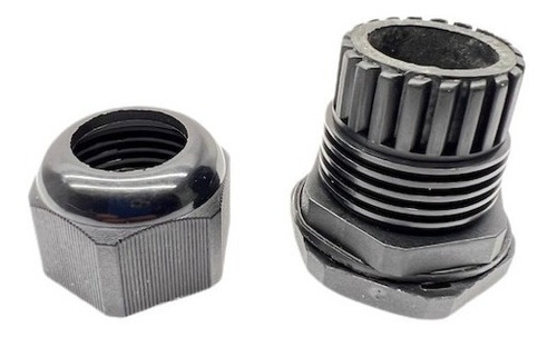 Imagen 2 de 6 de Conector Glandula Pg21 Negro Nylon Paquete/10 Pzas Pg21-b