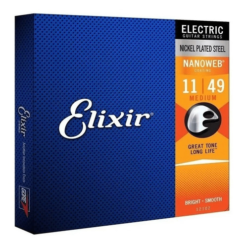 Encordoamento Elixir Guitarra 0.11 Nickel Plated Steel
