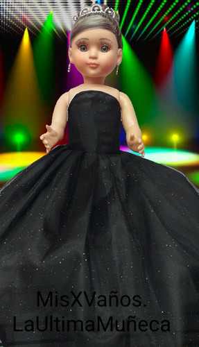 Muñeca Quinceañera Xv Negro