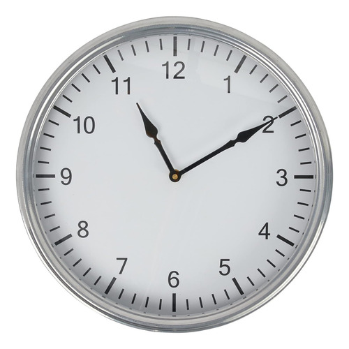Reloj De Pared Redondo Clásico De Metal Con Acabado De