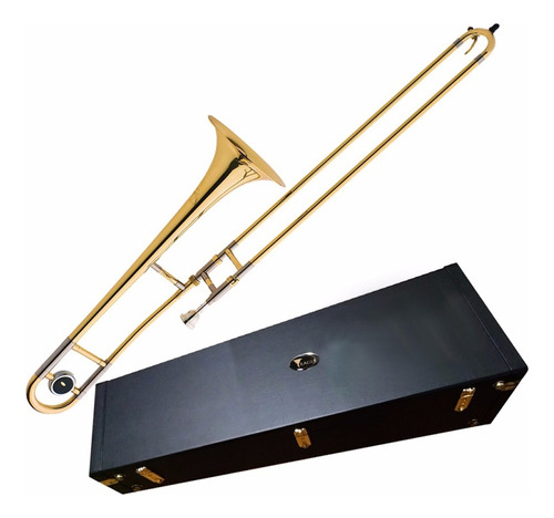 Trombone De Vara Em Ib Laqueado Com Estojo Tv600 Eagle