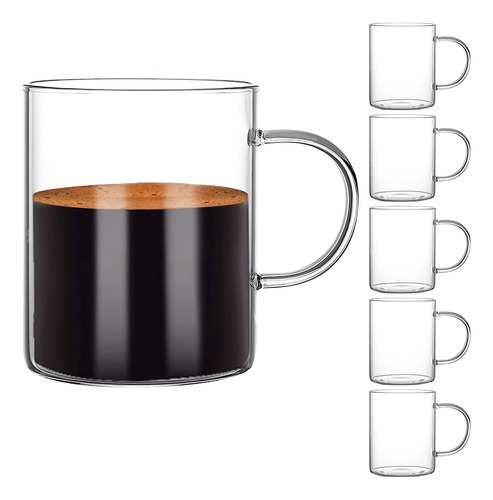 Conjunto De 6 Tazas De Vidrio Para Café Espresso Claro Nombre Del Diseño