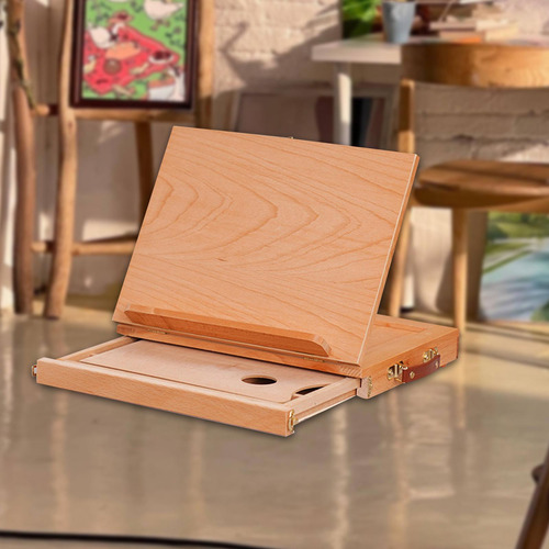 Ly Caballete De Madera En Caja Para Bocetos De Escritorio, S