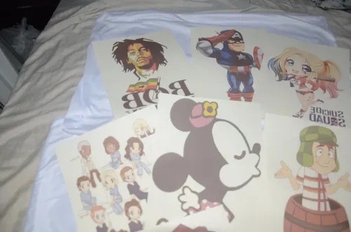 Papel Impresso A4 Com Tinta Sublimática - Para Estampar