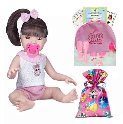 Bebe Reborn Silicone Boneca Bolsa Princesa na Americanas Empresas