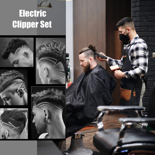 Conjunto De Máquina De Cortar Cabelo Elétrica De 1 Peça