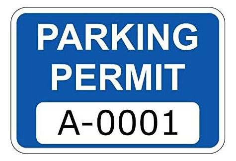 Adhesivos Azules Para Ventana De Permiso De Estacionamiento 