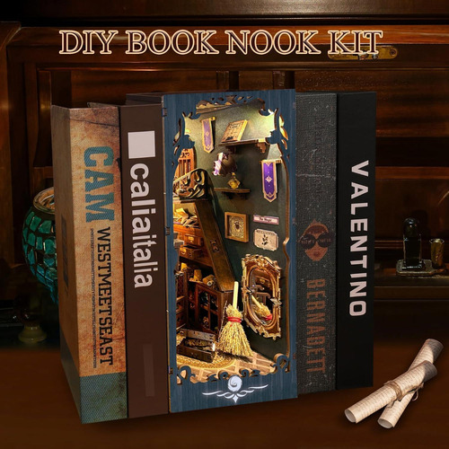 Kit De Rincón De Libro Mágico Para Bricolaje En Miniatura