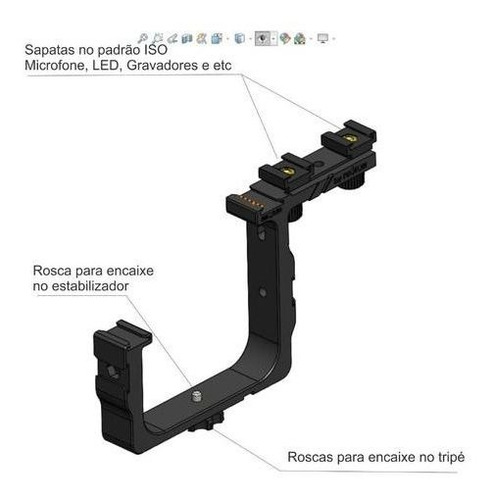 Suporte Para Led Dji Osmo Mobile 3
