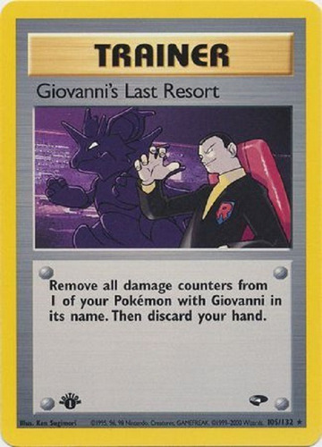 Giovanni's Last Resort 105/132 Raro Pokemon Tcg (Usado)
