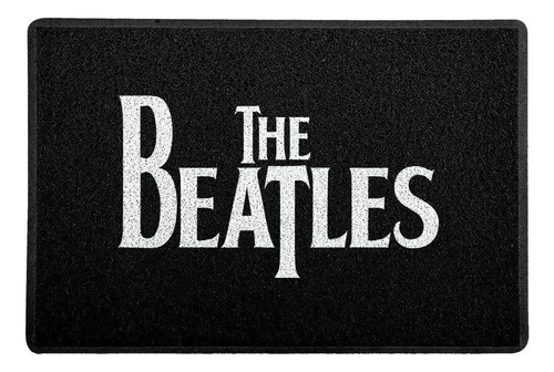 Capacho 60x40cm The Beatles Logo Cor Preto