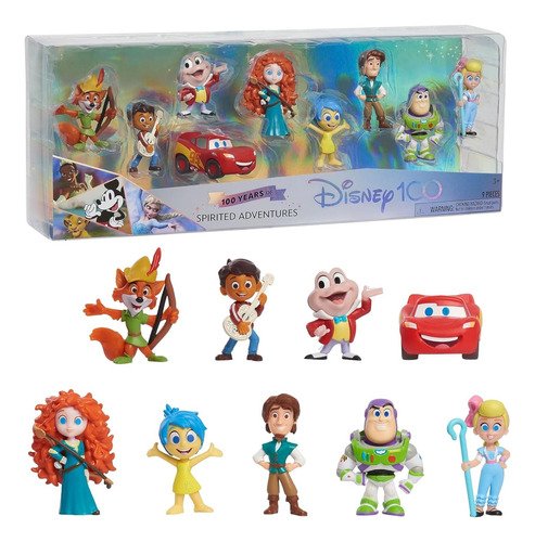 Figuras Disney D100 Spirited Adventures - Mcqueen Joy Mérida