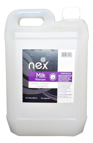 Shampoo Milk Nex Bidon X 2 Litros - Cabello Teñido Castigado