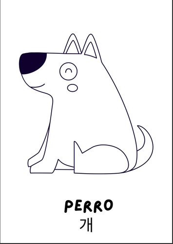 Libro Pdf Para Colorear De Animalitos Español-coreano