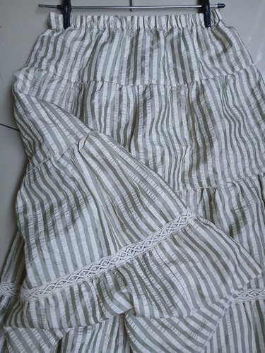 Pollera Larga Rayas Talle 12 (Usado)