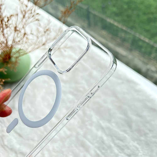 Imagen 7 de 10 de Carcasa Para iPhone 14 Pro Transparente Tpu Con Magsafe