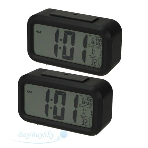 2xdigital Led Alarm Clock Time Calendar Thermometer Show W /