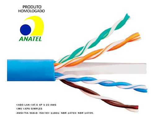 Cabo De Rede Cat6 4 Metros Internet Smart´tv Xbox Ps3 Ps4