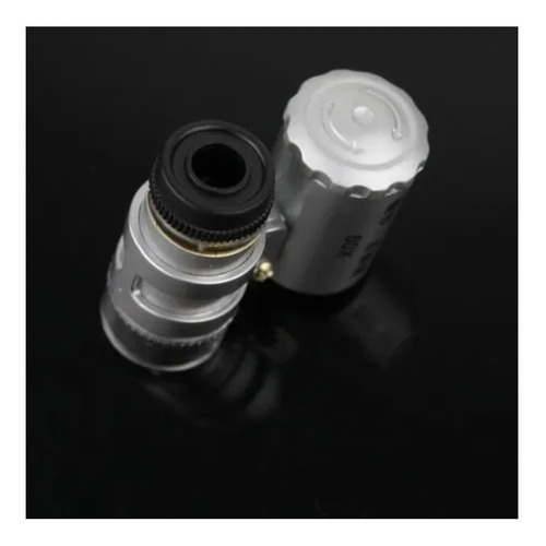 Imagen 3 de 9 de Mini Microscopio Bolsillo 60x Con Luz Led Y Uv Billetes