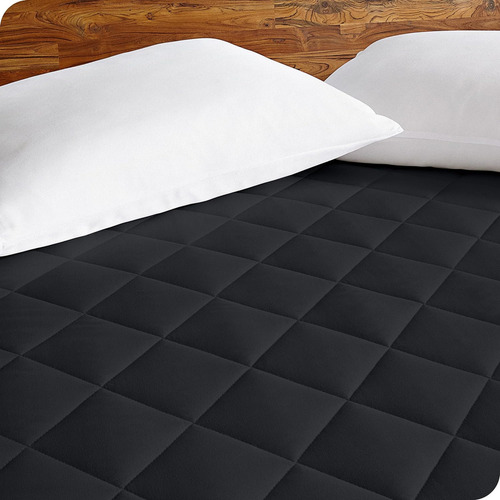 Protector Cubre Colchón Ultra Comodidad Y Suave Matrimonial Color Negro