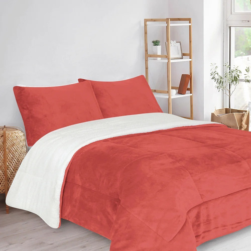 Cubrecama Sherpa 2 Plazas Liso - Doral