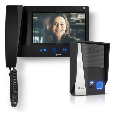 Vídeo Porteiro Hdl Connect 7 Ts Wifi App Siga-me Touchscreen Cor Preto Bivolt